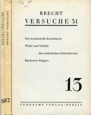 antiquarisches Buch – Bertolt Brecht – Versuche, Heft 9 (20, 21), 12 (27/32), 13 (31).