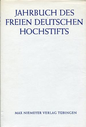 gebrauchtes Buch – Perels, Chr – Jahrbuch des Freien Deutschen Hochstifts 1984.