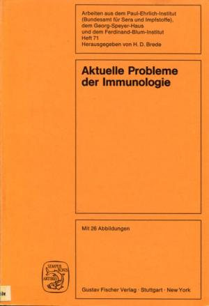 gebrauchtes Buch – Akute Probleme der Immunologie.