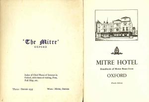 antiquarisches Buch – MITRE HOTEL (ca.1935) - Handbook of Motor Runs from OXFORD.