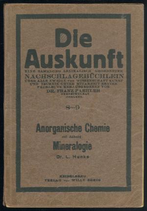 Anorganische Chemie. Mit Anhang Mineralogie (1920)