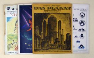 Das Plakat. 11. Jg. (Hefte: Februar, April, Juni, November) Insg. 4 Hefte.. Zeitschrift des Vereins der Plakatfreunde e.V.