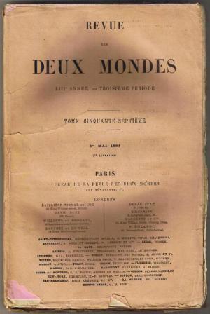 REVUE DES DEUX MONDES 1. Mars 1883