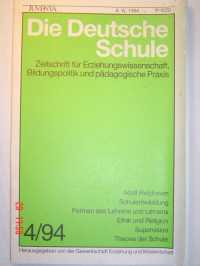 gebrauchtes Buch – Gewerkschaft Erziehung und Wissenschaft  – Die Deutsche Schule, Heft 4/1994 - Zeitschrift für Erziehungswissenschaft, Bildungspolitik und päd. Praxis