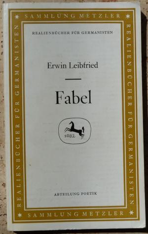 antiquarisches Buch – Erwin Leibfried – Fabel. Realienbücher für Germanisten.