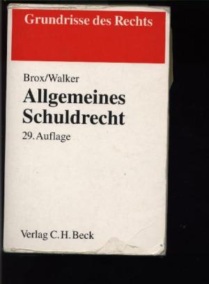 gebrauchtes Buch – Brox, Hans/Walker – Allgemeines Schuldrecht.