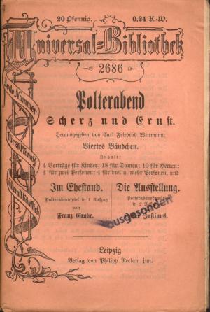 Polterabend Scherz und Ernst - Viertes Bändchen