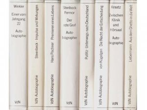 Büchersammlung "Memoiren aus dem Verlag der Nation Berlin". 22 Titel. 1.) Mischket Liebermann: Aus dem Ghetto in die Welt, Rabbitochter, Schauspielerin, Politruk, Arbeit unter deutschen Kriegsgefangenen, Autobiographie, 1. Auflage/1977 2.) Wolfgang Gans E