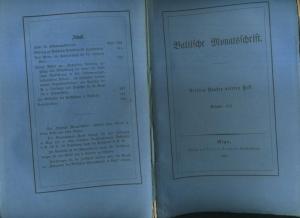 antiquarisches Buch – Baltische Monatsschrift 1861 – Baltische Monatsschrift 1861. Vierter Band viertes Heft Oktober 1861.