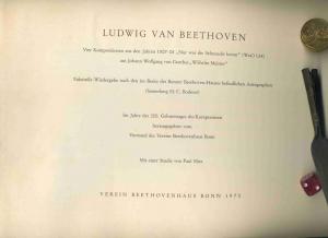 Vier Kompositionen aus den Jahren 1807-08 "Nur wer die Sehnsucht kennt" (WoO 134) aus Johann Wolfgang von Goethes "Wilhelm Meister". Faksimile-Wiedergabe […]