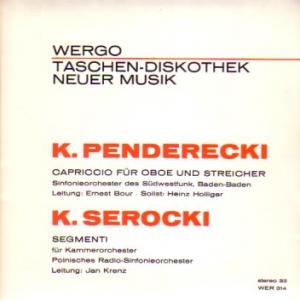 Capriccio für Oboe und Streicher / Segmenti (Wergo Single 1967)