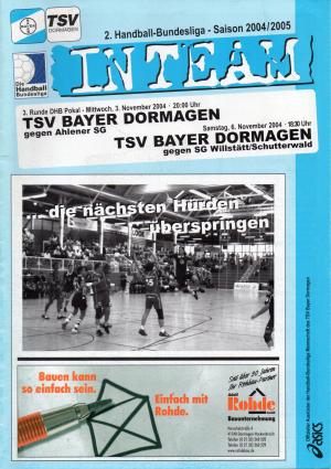 gebrauchtes Buch – Kai Wandschneider – Inteam Nr. 5 / TSV Bayer Dormagen vs. Ahlener SG (DHB-Pokal) und SG Willstätt/Schutterwald (2. Handball-Bundesliga)  Saison 2004/2005