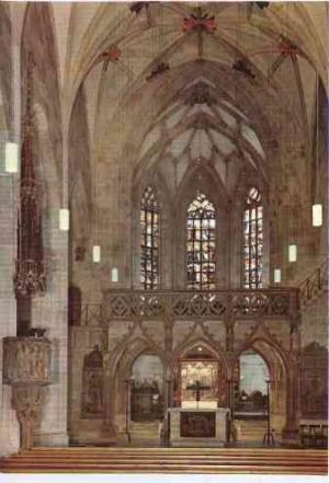 gebrauchtes Buch – Ansichtskarte - Tübingen - Stiftskirche zu St. Georg - Altar und Chor