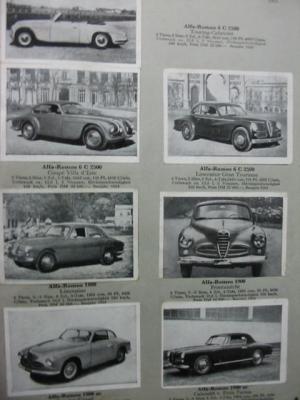 Das Kraftfahrzeug. Der internationale Automobilkatalog. Wistü-Sammelmappe, 68 Sammelblätter in Originalmappe, 18 Bilder fehlen, liegen lose bei.