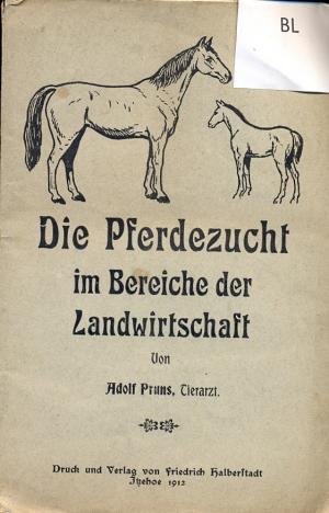 Die Pferdezucht im Bereiche der Landwirtschaft