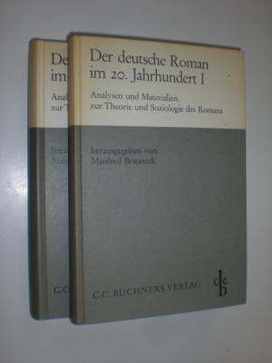 Der deutsche Roman im 20. Jahrhundert. Analysen und Materialien zur Theorie und Soziologie des Romans. 2 Bände.