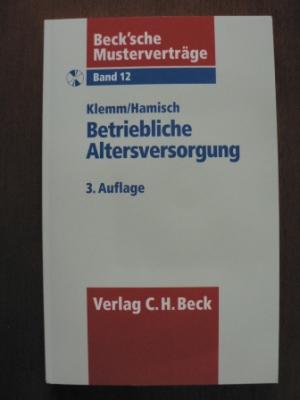 gebrauchtes Buch – Klemm, Bernd/Hamisch – Beck`sche Musterverträge: Band 12. Betriebliche Altersversorgung. Mit CD