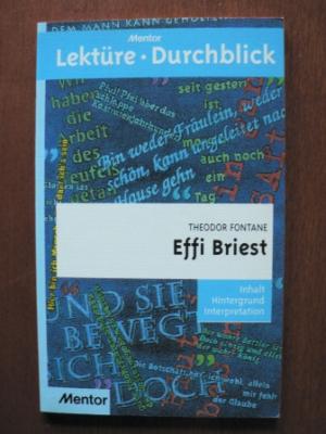 gebrauchtes Buch – Alexander Geist – Theodor Fontane: Effi Briest. Inhalt - Hintergrund - Interpretation