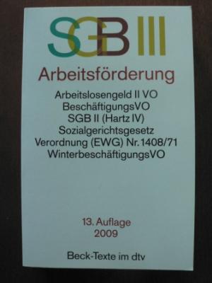 gebrauchtes Buch – Sozialgesetzbuch (SGB) III. Arbeitsförderung.