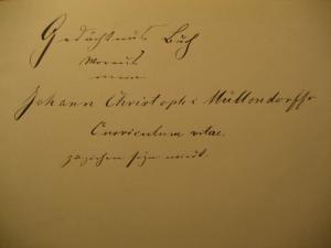 Gedächtnüs Buch woraus mein Johann Christophs Müllendorffs Curriculum vitae zu ziehen seyn wirdt (handschriftliche Familienchronik von Johann Christoph […]