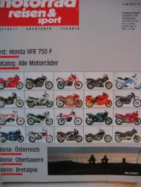 gebrauchtes Buch – Motorrad Reisen & Sport 3/90 – Honda VFR 750 F / BMW R 100 GS mit Kat. / Yamaha DT 50 R / Harley-Davidson U 74 / Österreich / Oberbayern / Bretagne / Sowjetunion