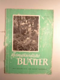 Heimatkundliche Blätter, Aus Geschichte und Natur Sachsens, Heft 12/13