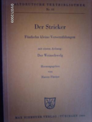 antiquarisches Buch – Hanns Fischer – Der Stricker - Fünfzehn kleine Verserzählungen