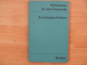 gebrauchtes Buch – Eckhard Finckh – Kriminalgeschichten - (Texte und Materialien für den Unterricht)