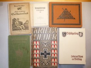 6 Liederbücher Soldaten 1.Weltkrieg