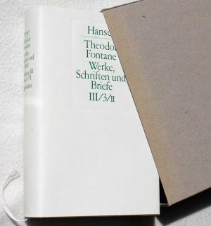 gebrauchtes Buch – Theodor Fontane – Werke, Schriften und Briefe III/3/II - Reiseberichte und Tagebücher