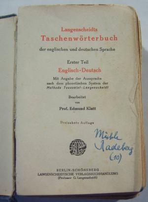 Langenscheidts Taschenwörterbuch der englischen und deutschen Sprache.