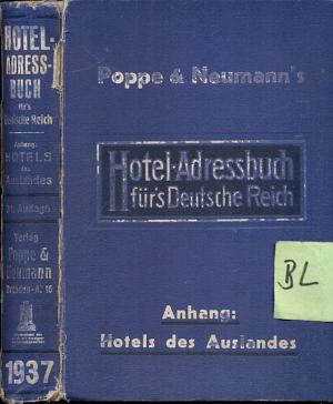 Hotel-Adressbuch für das deutsche Reich