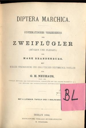 Systematisches Verzeichniss Der Zweiflugler (Mücken Und Fliegen) Der Mark Brandenburg