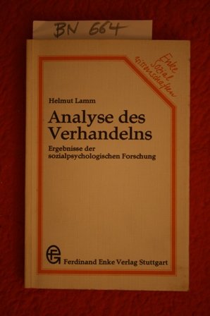 Analyse des Verhandelns.