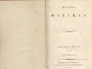 Goethe s Gedichte. 1829