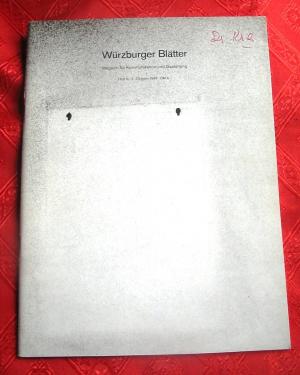 Würzburger Blätter . Magazin für Kommunikation und Gestaltung. H Nr. 2 (Oktober 1984)