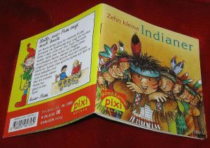 gebrauchtes Buch – Anne-Marie Frisquee – Zehn kleine Indianer. Pixi Bücher 1365. Mit Memo-Karten. Mini-Buch