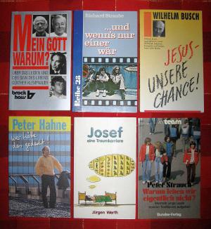 6 christliche Bücher: 1. Mein Gott, warum? Über das Leiden und den Sinn des Lebens ; 2. ... und wenn's nur einer wär ; 3. Jesus - unsere Chance! 4. Warum leben wir eigentlich nicht? : Weshalb junge Leute fromme Traditionen aufgeben ; 5. Josef – eine Traum