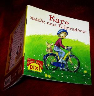 gebrauchtes Buch – Marrianne Schröder  – Karo macht  eine Fahrradtour. Pixi Bücher 1370, Serie 153.Mini-Buch