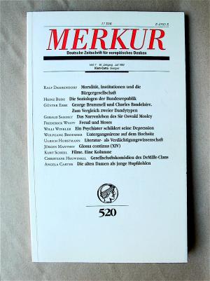 Merkur. Deutsche Zeitschrift für europäisches Denken. 520. 46. Jahrgang, Heft 7, Juli 1992.