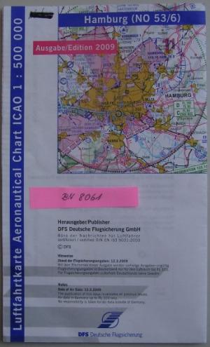 Luftfahrtkarte - Aeronautical Chart - ICAO - 1:500 000 - Hamburg (Nr. 53/6)