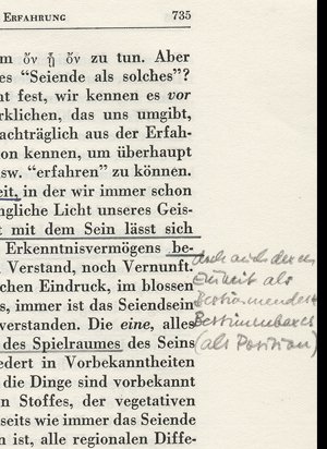 Zum Problem der ontologischen Erfahrung. (signiert.)