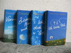 4 X Cecelia Ahern - P.S. Ich liebe Dich + Vermiss mein nicht + Ich hab dich im Gefühl + Zwischen Himmel und Liebe