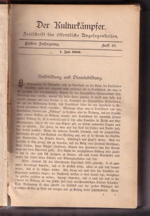 Der Kulturkämpfer 2. Band 1880 Heft 13-24