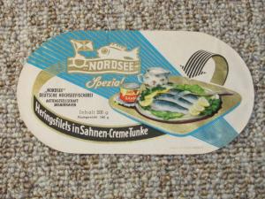 Etikett Nordsee Spezial. Heringsfilet in Sahnen-Creme-Tunke