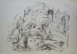 Mistra. Lithographie.