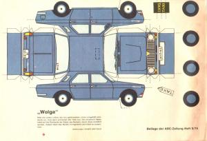 gebrauchtes Buch – Die ABC-Zeitung Bastelbeilage zu 5/74: PKW „Wolga“