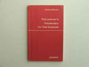 gebrauchtes Buch – Egon Werlich – The Learner's Vocabulary for Text Analysis