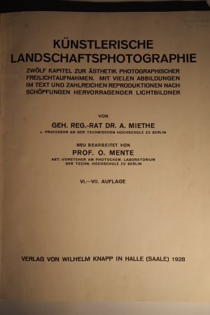 Künstlerische Landschaftsphotographie Dr A U Buch Antiquarisch