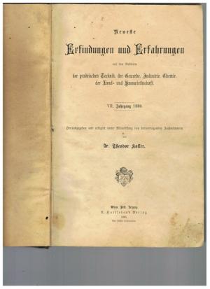 Neueste Erfindungen Und Erfahrungen Auf Den Gebieten Der Praktischen Theodor Koller Buch Antiquarisch Kaufen A01rr5yv01zzi